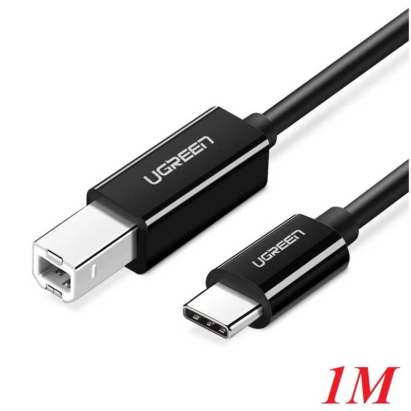 Ugreen 80811 Cáp máy in USB 2.0 Type-C to USB Type-B dài 1M Ugreen cao cấp