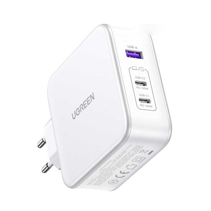 Ugreen 15339 Củ sạc nhanh Nexode 140W GaN PD3.1, 2 USB Type-C và 1 USB Type-A chính hãng (EU)