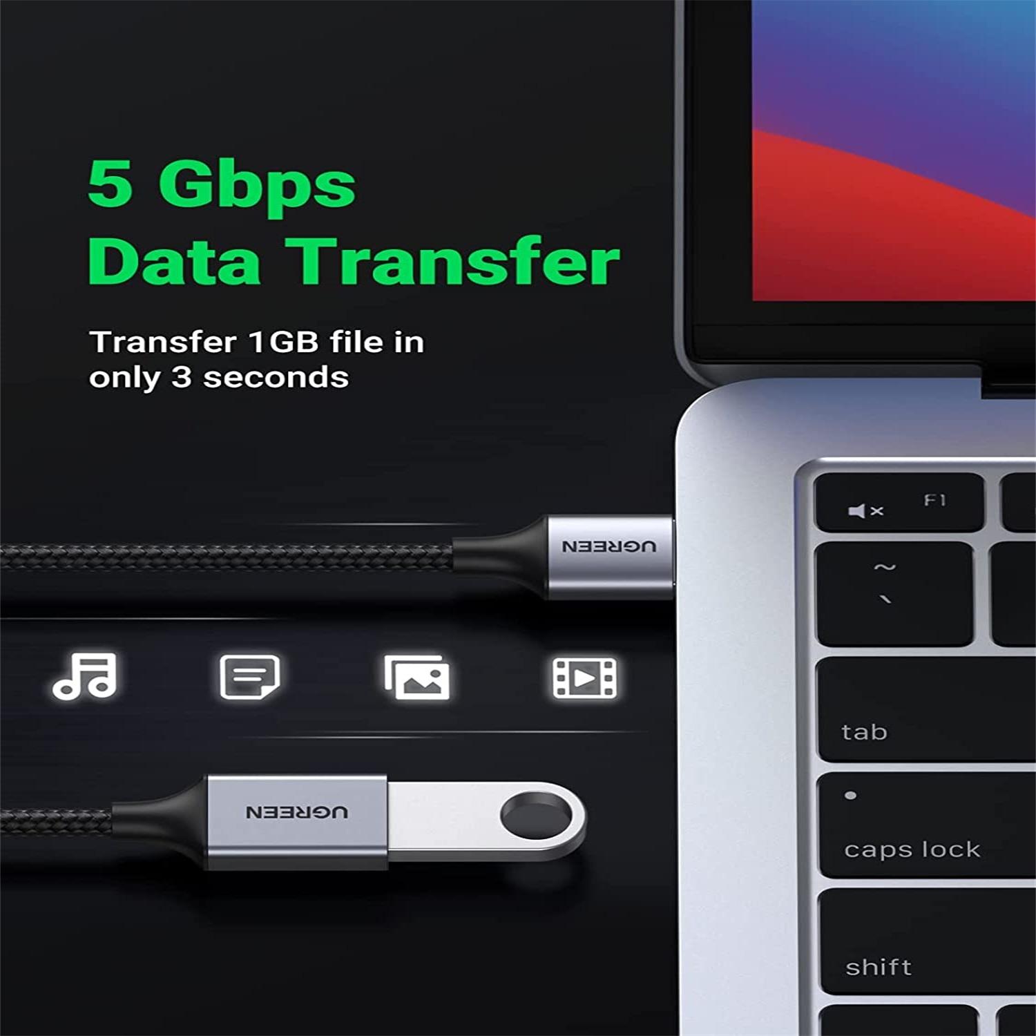 Ugreen 10495 Dây - Cáp USB 3.0 nối dài 1M chính hãng  cao cấp