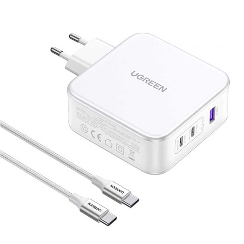 Ugreen 15339 Củ sạc nhanh Nexode 140W GaN PD3.1, 2 USB Type-C và 1 USB Type-A chính hãng (EU)