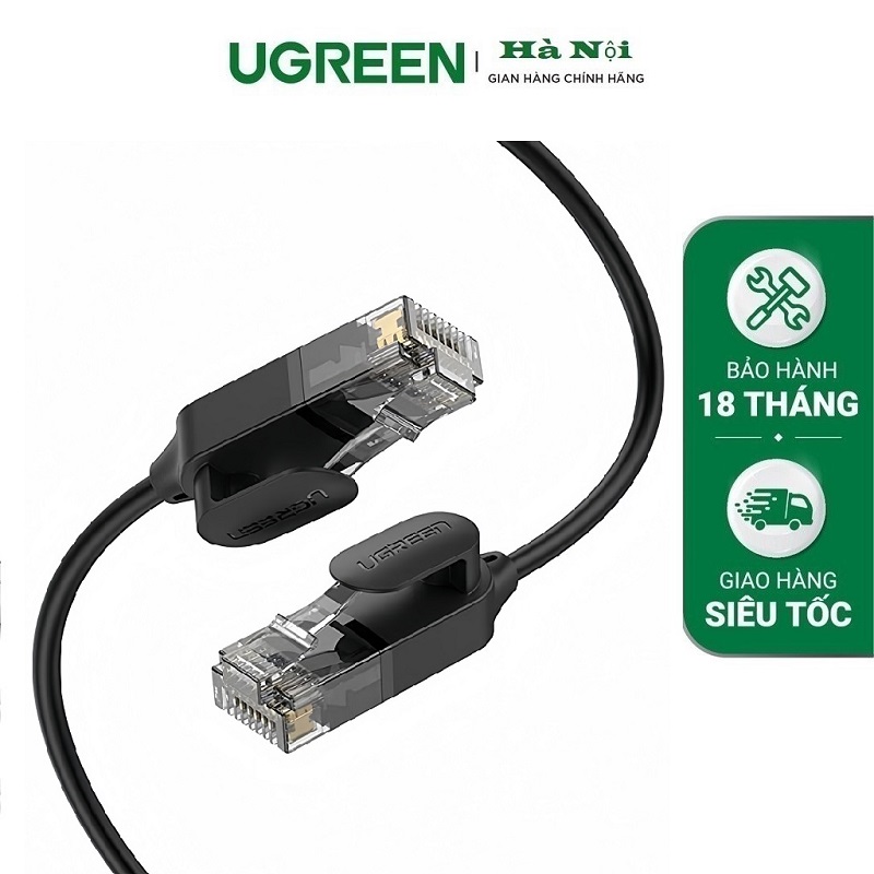 Ugreen 70333 Cáp mạng đúc sẵn Cat6a siêu mỏng dài 1,5M cao cấp