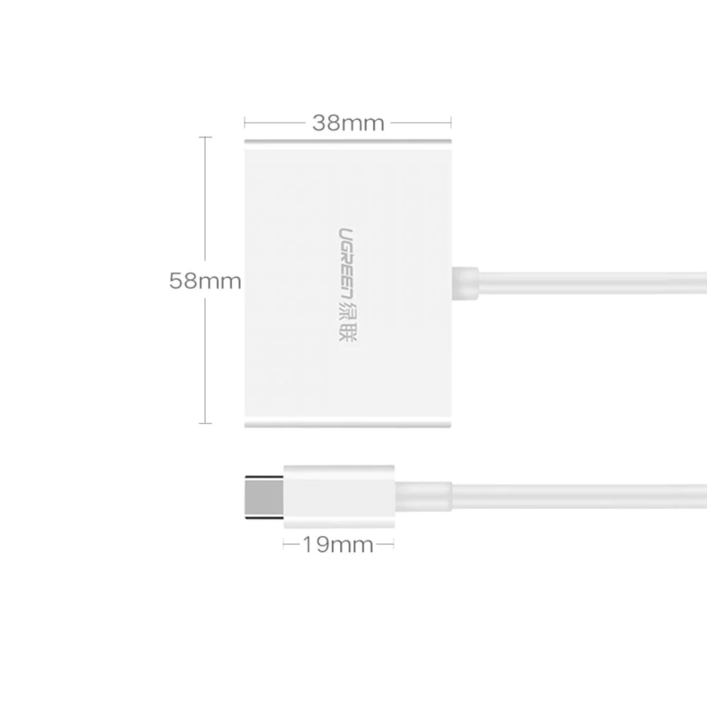 Ugreen 30843 Dây, Cáp chuyển USB Type C To HDMI/VGA