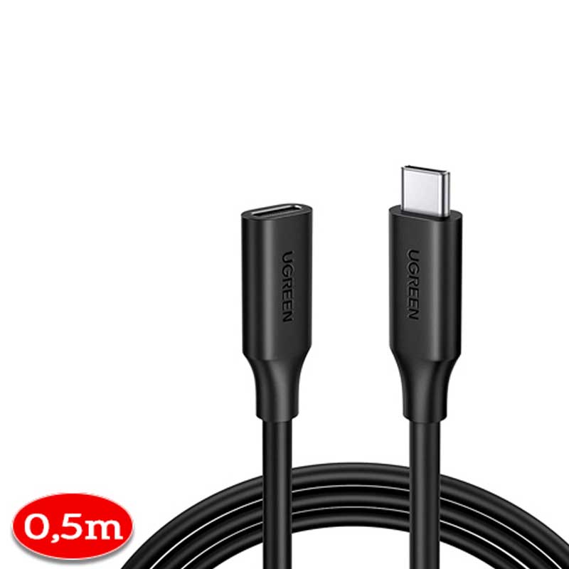 Ugreen 40574 Cáp nối dài USB Type-C (Male/Female) dài 0,5m  gen 1 5Gbps hỗ trợ 4K60Hz cao cấp