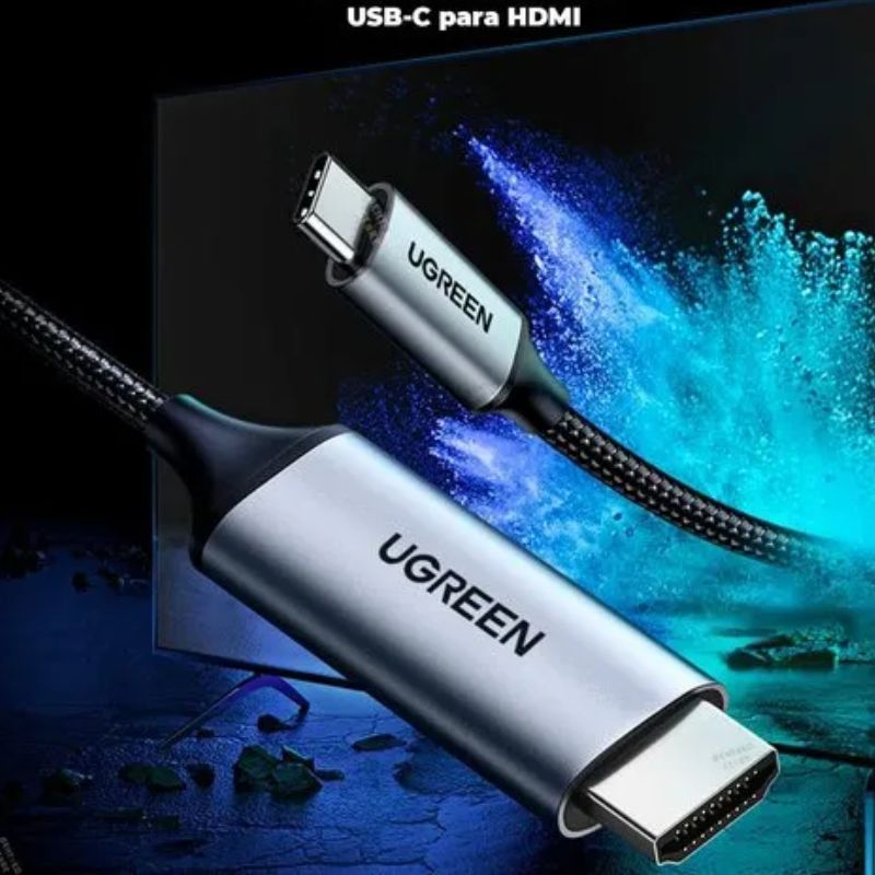 UGREEN 50570 Cáp USB Type-C to HDMI hỗ trợ 4K@60Hz dài 1,5m chính hãng