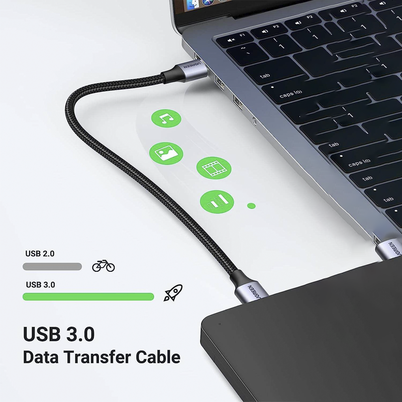 Dây - Cáp USB 3.0 nối dài 2m chính hãng Ugreen 80791 cao cấp