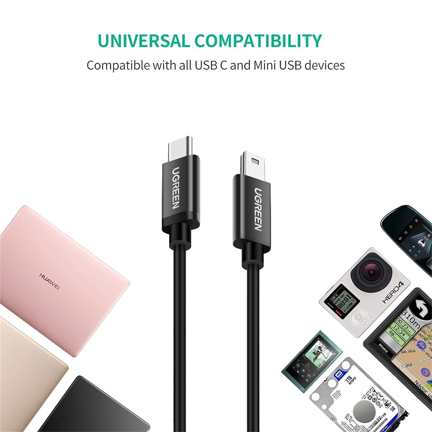 Ugreen 20213 Dây - Cáp USB 2.0 nối dài 5m có hỗ trợ nguồn chính hãng cao cấp