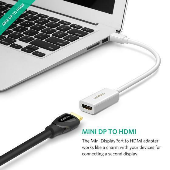 Ugreen 40253 Dây, Cáp chuyển đổi HDMI to VGA ( không Audio) Cao Cấp Chính Hãng