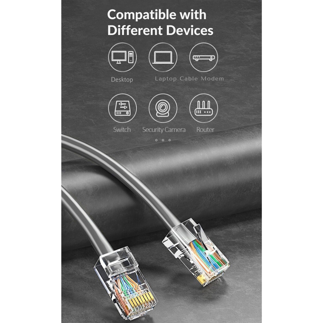 Ugreen 80671 305M CAT6 0.57mm Cáp mạng Lan CAT 6 UTP màu Xám