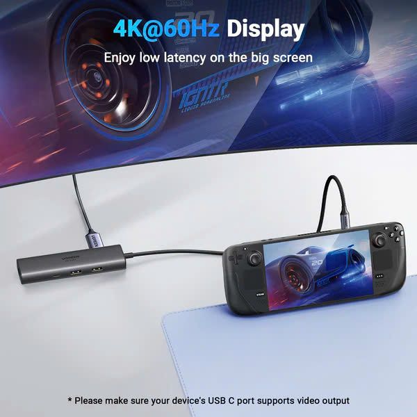 Ugreen 45000 Hub USB-C Đa Năng 6 Trong 1, HDMI+2*USB-A 3.2+1*USB 3.2 C+RJ45+ 100W PD cao cấp
