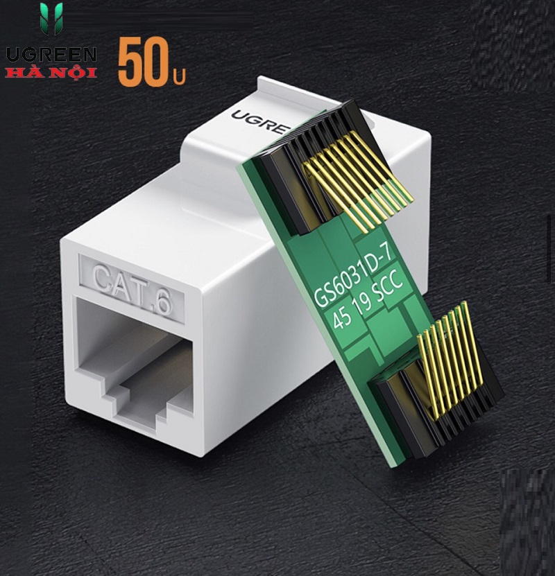 80457 Nhân ổ cắm mạng CAT6 Ugreen âm tường kiểu đầu nối