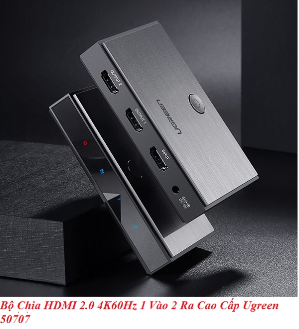 Bộ chia HDMI 2.0 ra 2 cổng hỗ trợ 4kx2k/60Hz chính hãng Ugreen 50707