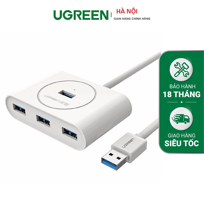 Bộ chia Hub USB 3.0 ra 4 cổng dài 80cm chính hãng Ugreen 20283 cao cấp