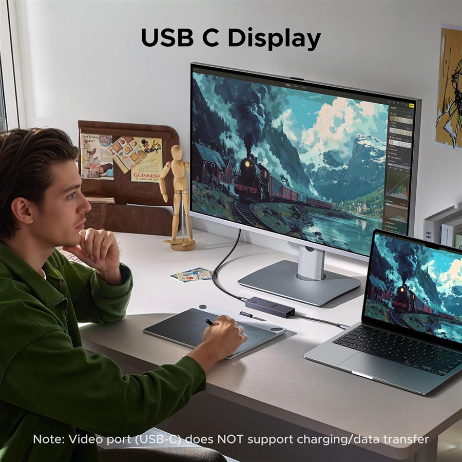 Bộ chia USB-C UGREEN 75775 Revodok 4K@60Hz,10Gbps, 2 cổng USB-A 3.2 + 2 cổng USB-C 3.2, 100W PD