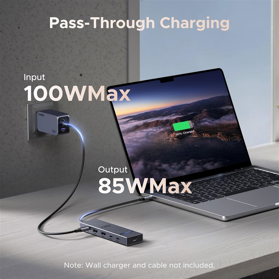 Bộ chia USB-C UGREEN 75775 Revodok 4K@60Hz,10Gbps, 2 cổng USB-A 3.2 + 2 cổng USB-C 3.2, 100W PD