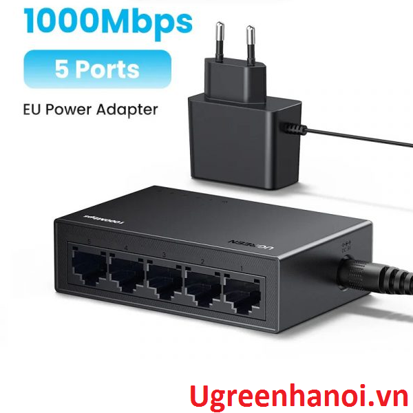 Bộ (Switch) chia mạng 5 cổng 10/100/1000Mbps Ugreen 35492EU cao cấp