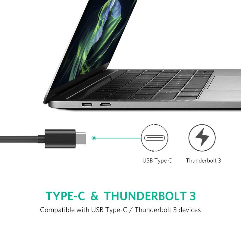 Cáp chuyển Usb Type C to Lan 10/100/1000 Mbps Ugreen 50307 cao cấp