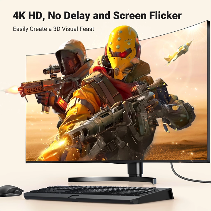 Cáp Displayport sang HDMI dài 3M hỗ trợ 4K30Hz Ugreen 35843 cao cấp