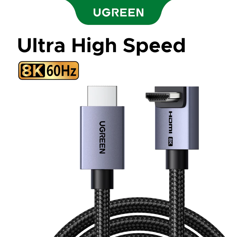 Cáp HDMI 2.1 bẻ góc 90 độ dài 3M hỗ trợ 8K@60Hz HDR eARC Ugreen 85242 cao cấp