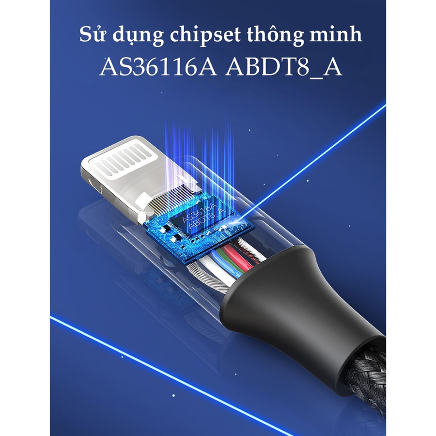 Cáp sạc nhanh UGREEN Mfi USB C Lightning 20W PD dài 2M cao cấp US304 - 60761 cao cấp