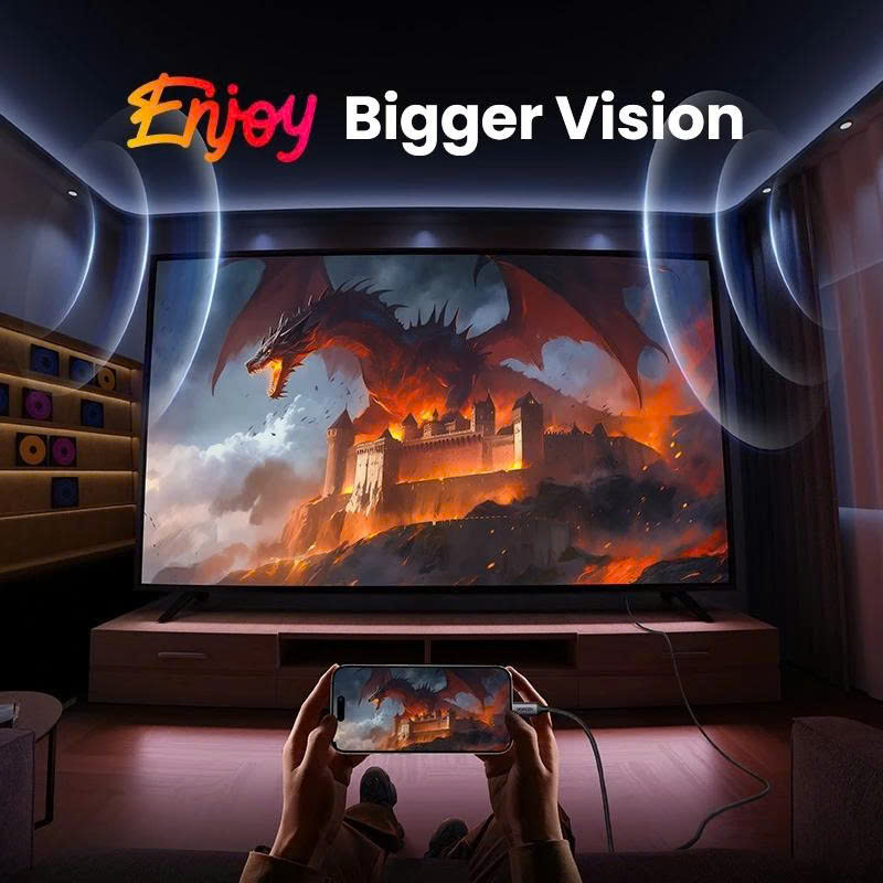 Cáp UGREEN DP 16K 30Hz USB-C sang DP2.1 25864 UltraHD hỗ trợ 3D, HDCP, HDR, Dolby 40Gbs