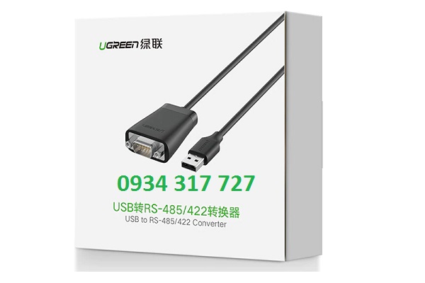 Cáp USB 2.0 sang Com DB9 RS422+485 dài 1,5m Chipset FTDI Ugreen 60562 chính hãng