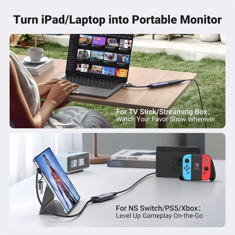 Card ghi hình HDMI Ugreen 25854 CM716, hỗ trợ Capture 4K30Hz Output 1080P@60Hz cao cấp