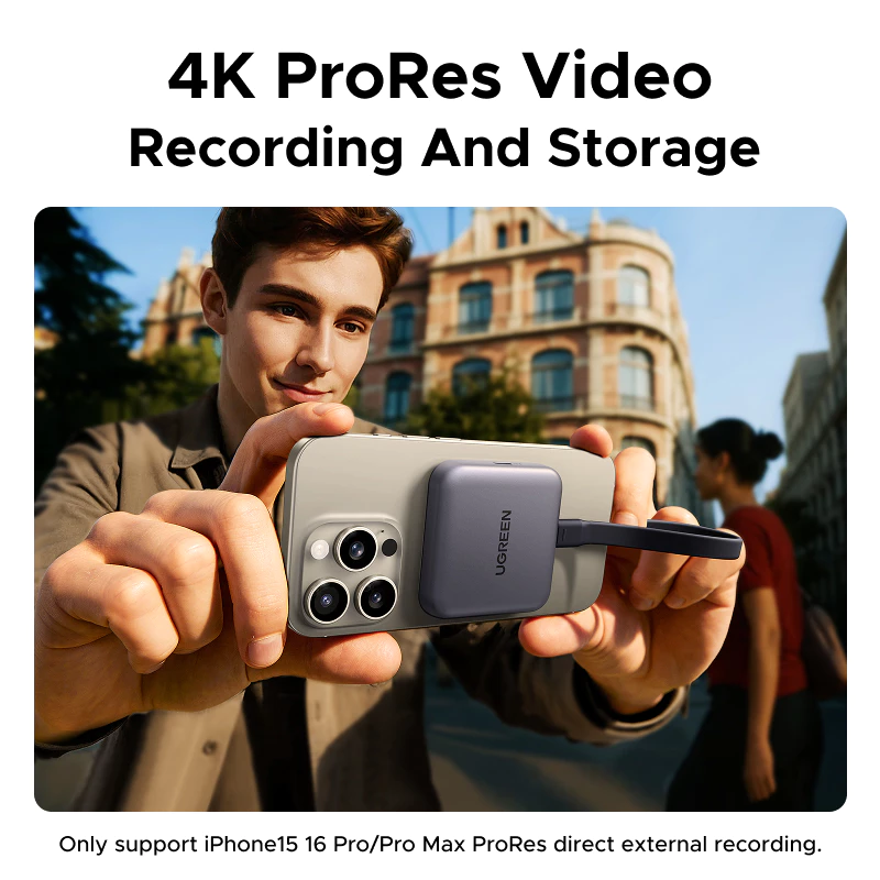 Đầu Đọc Thẻ UGREEN 65095 CM898 Type-C Magnetic 3in1, cảm ứng từ