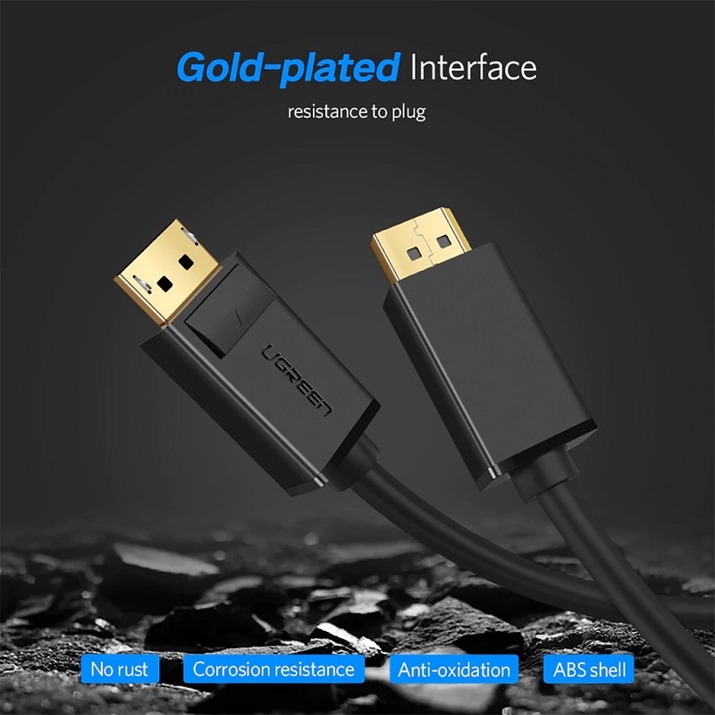 Dây, Cáp Displayport sang Displayport Ugreen dài 2m cao cấp 10211 cao cấp