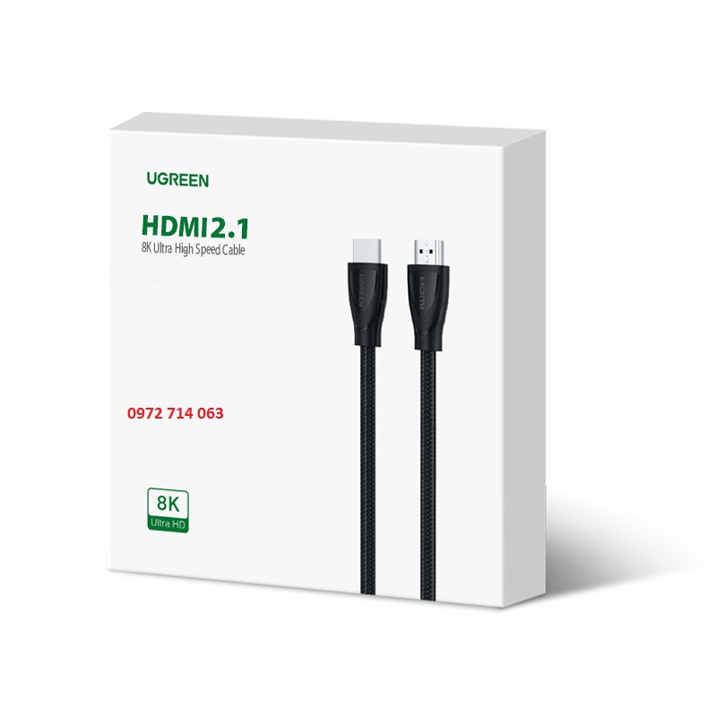 Dây, Cáp HDMI 2.1 dài 1.5M Ultra HD 8K @ 60Hz Ugre