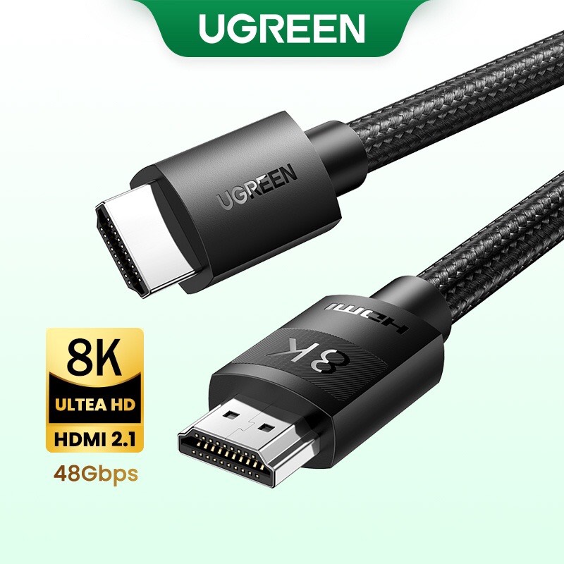 Dây, Cáp HDMI 2.1 dài 1M 8K@60Hz 48Gbps hỗ trợ HDR eARC Ugreen 40178 cao cấp