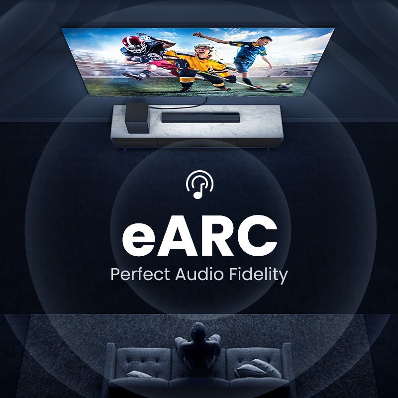 Dây, Cáp HDMI 2.1 dài 2M 8K@60Hz 48Gbps hỗ trợ HDR eARC Ugreen 40180 cao cấp