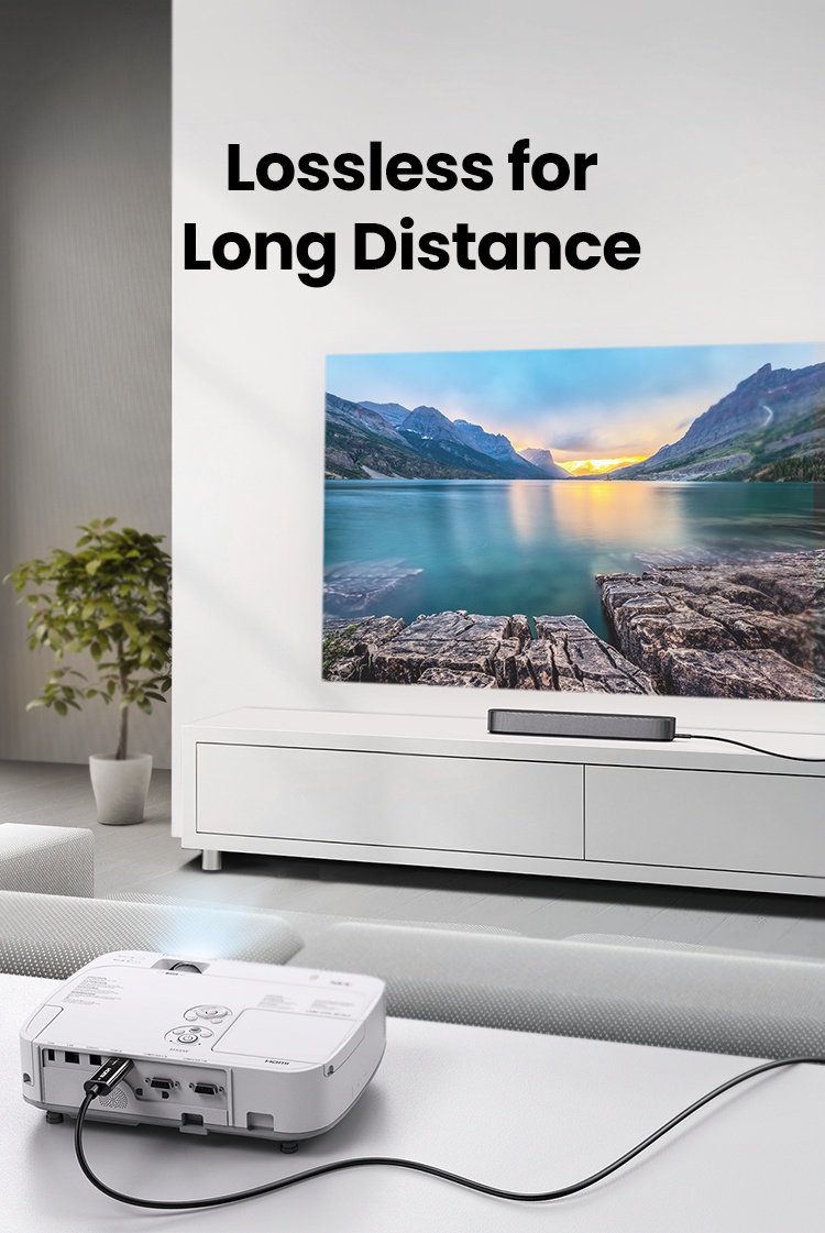 Dây, Cáp HDMI sợi quang 20M Ugreen 80408 hỗ trợ 8K/60Hz cao cấp