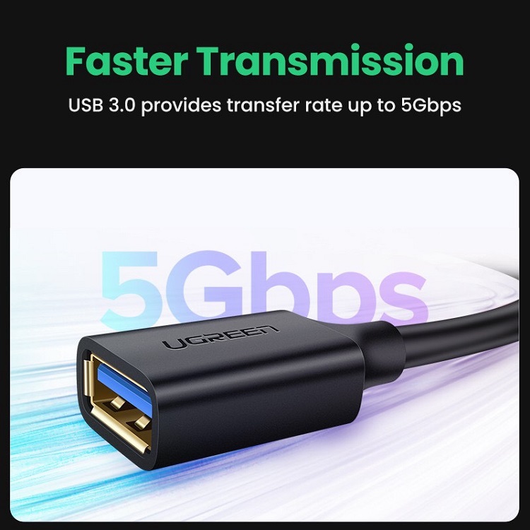 Dây, Cáp nối dài USB 3.0 dài 1,5m âm dương Ugreen 30126 chính hãng