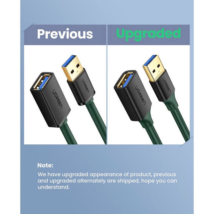 Dây, Cáp nối dài USB 3.0 dài 1,5m âm dương Ugreen 30126 chính hãng