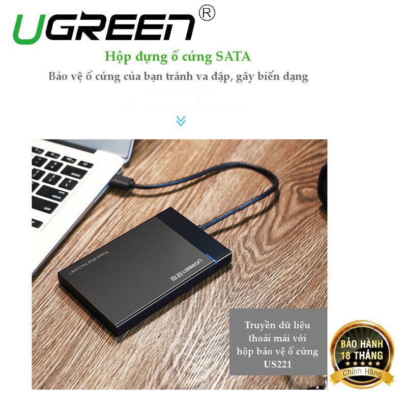 Hộp đựng ổ cứng 2,5 inch USB 3.0 chính hãng Ugreen 30847 hàng chính hãng