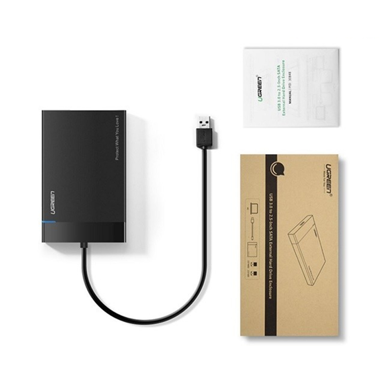 Hộp đựng ổ cứng 2,5 inch USB 3.0 chính hãng Ugreen 30847 Inch Hard Drive Box