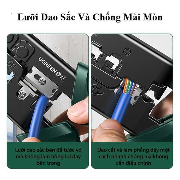 Kìm bấm mạng RJ45/RJ11 chính hãng Ugreen 10952 chính hãng