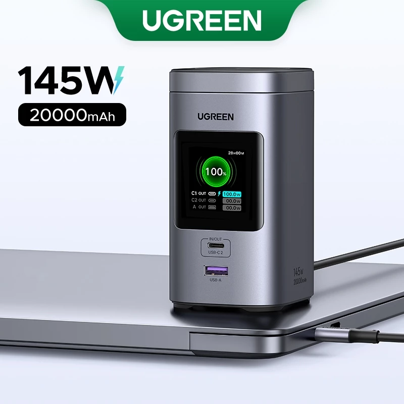 Pin dự phòng UGREEN PB771 (35527B) Qi2 15W-Nexod 20000mAh Sạc nhanh + Không dây từ tính 145W
