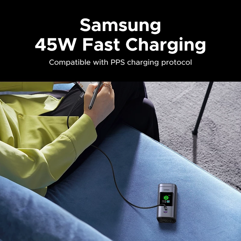 Pin dự phòng UGREEN PB771 (35527B) Qi2 15W-Nexod 20000mAh Sạc nhanh + Không dây từ tính 145W