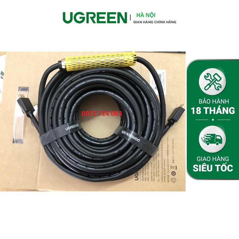 Ugreen 10114 - Dây, Cáp HDMI 30M Ugreen có IC khuế