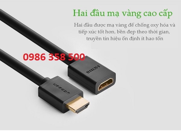 Ugreen 10140 -  Cáp nối dài HDMI 0.5M Ugreen 4K 2K