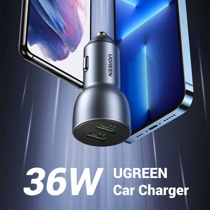 Ugreen 10144  Sạc ô tô nhanh UGREEN (Xanh đậm) chính hãng