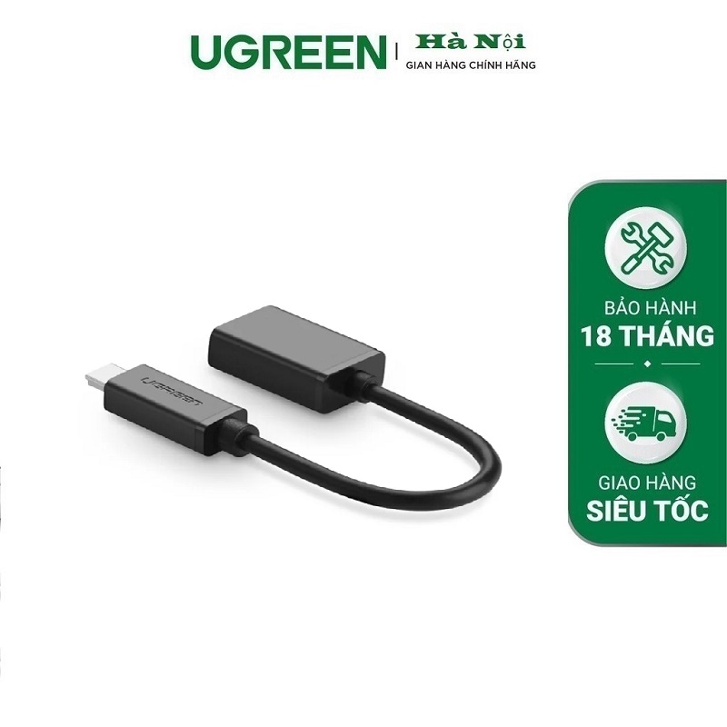 Ugreen 10383  cáp chuyển Mini USB Nam sang USB Nữ chính hãng.