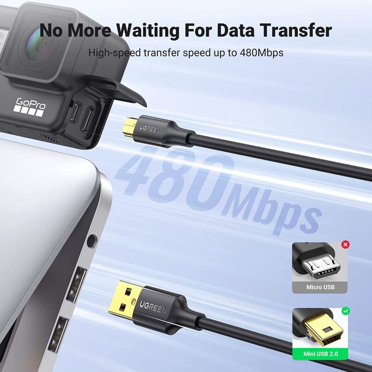 Ugreen 10385 Cáp USB 2.0 to USB Mini 1,5m mạ vàng Chính hãng
