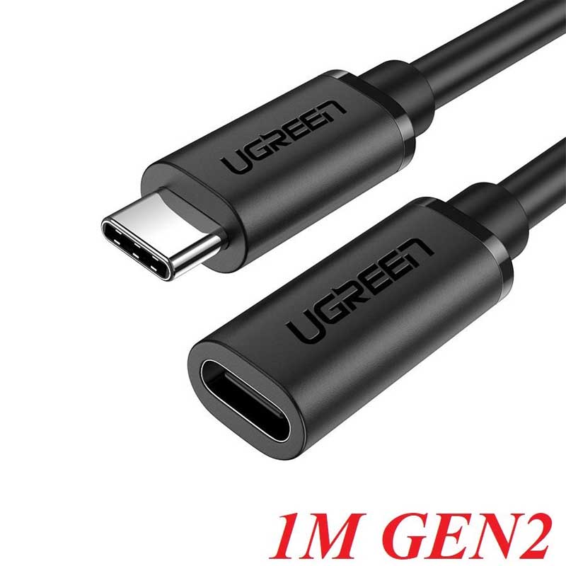 Ugreen 10387 Cáp nối dài USB Type-C 3.1 GEN2 (Male/Female) hỗ trợ 4k@60hz dài 1m chính hãng