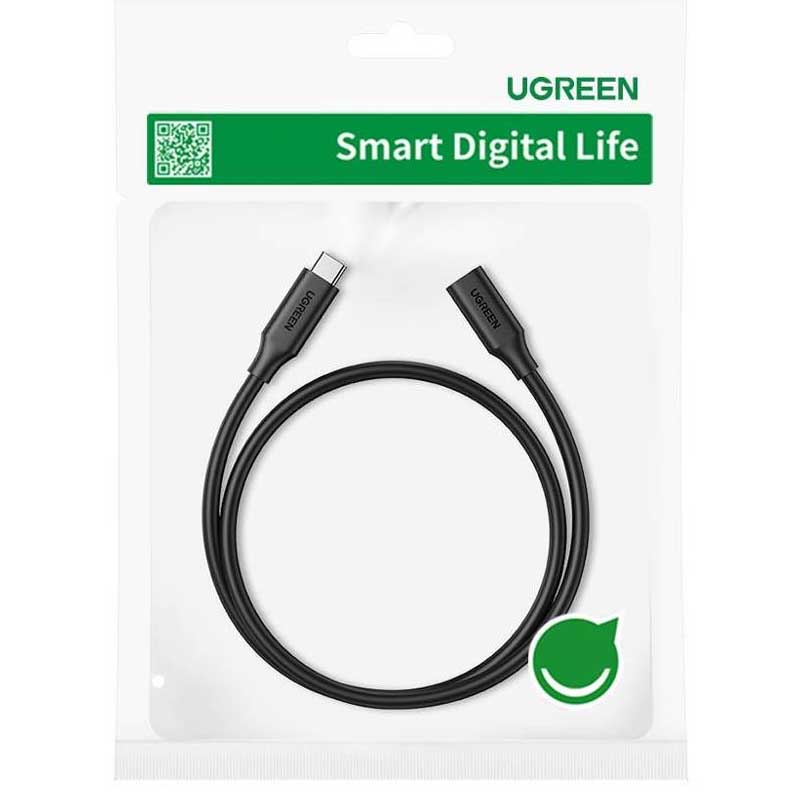 Ugreen 10387 Cáp nối dài USB Type-C 3.1 GEN2 (Male/Female) hỗ trợ 4k@60hz dài 1m chính hãng