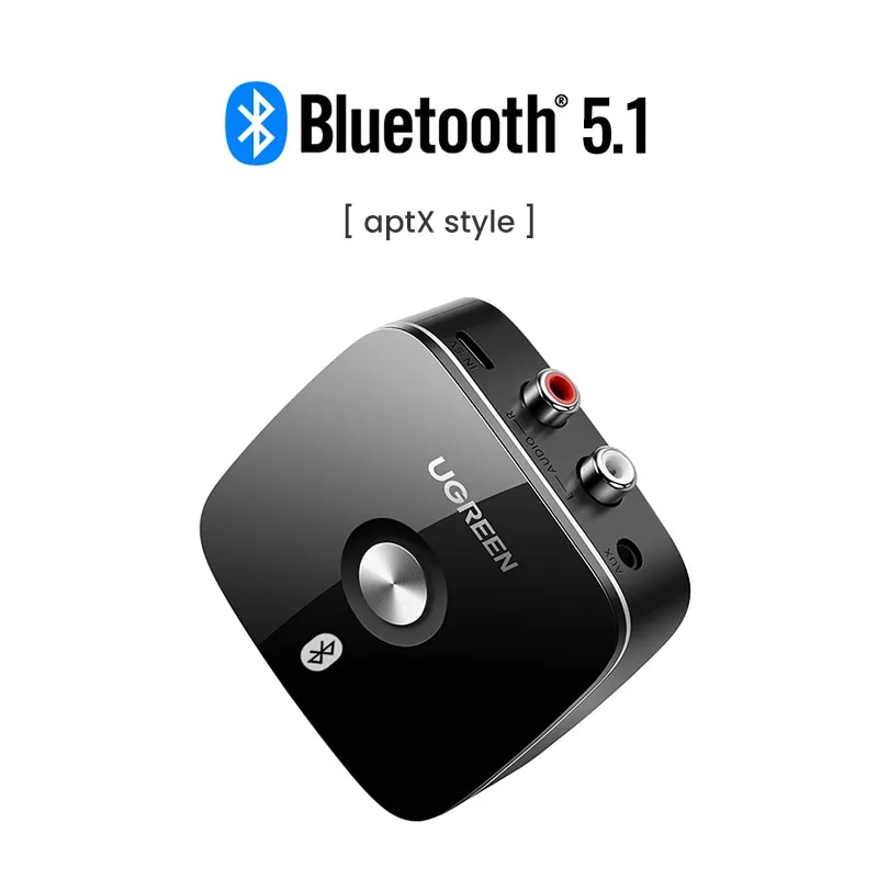 Ugreen 10399, Bộ thu Bluetooth 5.0 to Audio 3.5mm có Jack 3.5mm hổ trợ SRCC Chính Hãng