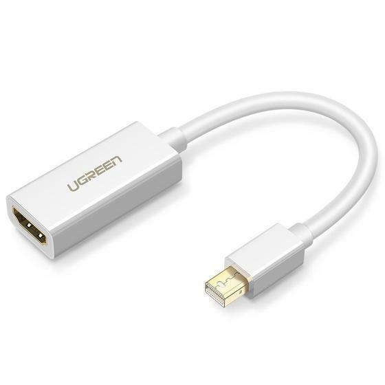 Ugreen 10460, Cáp chuyển đổi Mini Displayport sang HDMI âm (màu trắng) Cao Cấp Chính Hãng