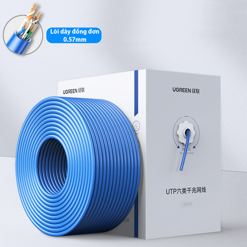 Ugreen 11259 - Cáp mạng UTP 23 AWG CAT6 dài 305m