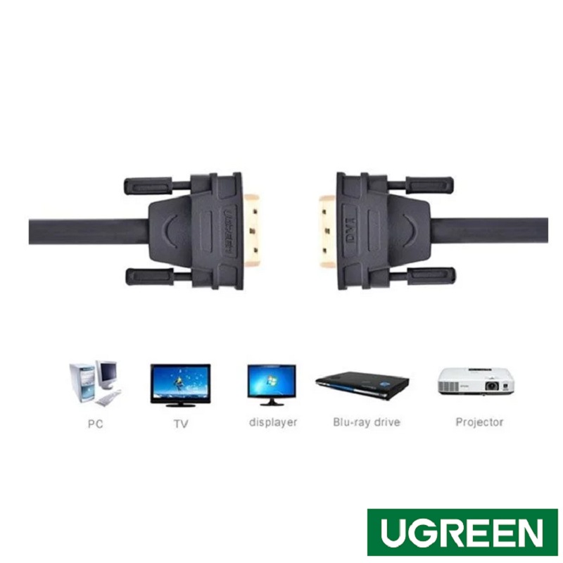 Ugreen 11602, cáp DVI (24+1) mạ vàng  dài 20m  màu đen cao cấp